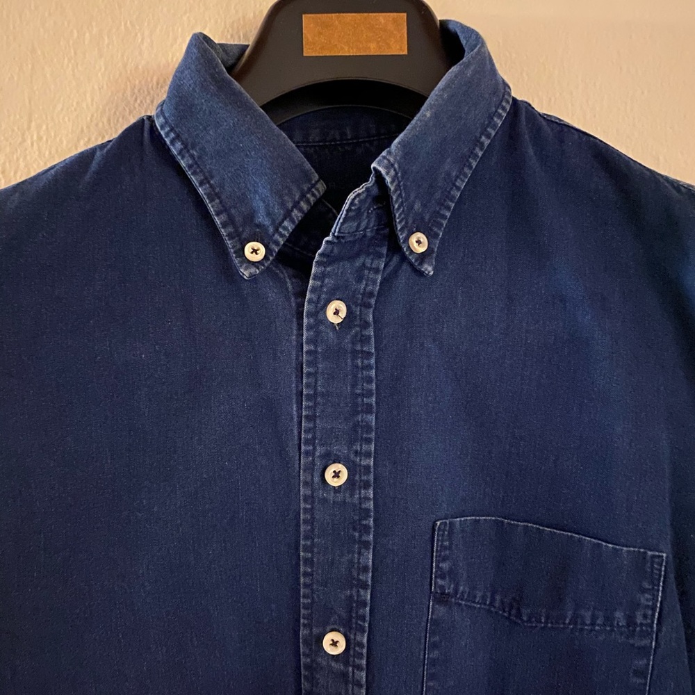 Everlane - Indigo Blue Shirt - Mens Small
